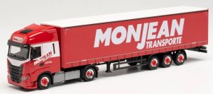 IVECO S-Way 4x2 avec remorque bâchée 3 Essieux MONJEAN