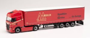 HER314121 - IVECO S-Way 4x2 avec remorque bâchée 3 Essieux GUSTAV MÄULER