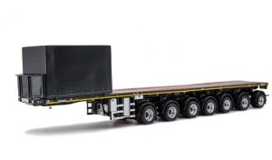 IMC33-0163 - Plateau 7 essieux NOOTBOOM OVB avec container 10ft