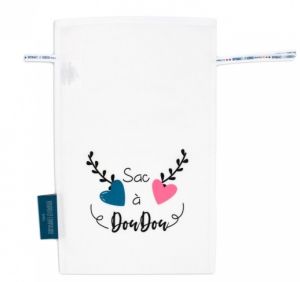 DC3765 - MON SAC A DOUDOU en coton - "Mon doudou plus fort que tout"