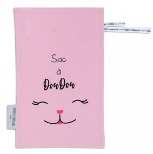 DC3767-1 - MON SAC A DOUDOU en coton - fun Rose