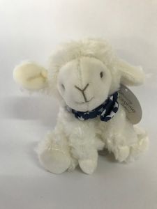 DC3817-04 - Agneau chouchou doudou foulard Bleu foncé et étoile