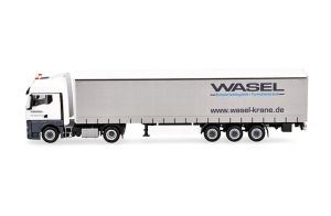 HER321235 - MAN TGX GX 4x2 avec remorque à rideaux 3 essieux WASEL