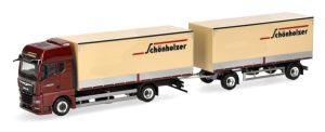 HER962223 - MAN TGX GX 4x2 avec caisse et remorque 1+1 essieux SCHONHOLZER