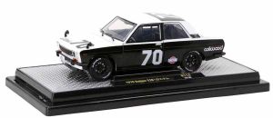 M2M-40300-114B - DATSUN 510 #70 1970 Noir et blanc WILWOOD