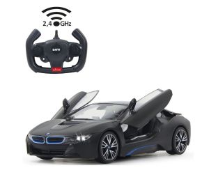 JAM404570 - BMW i8 noir avec porte radiocommandé