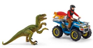 Fuite sur quad face au vélociraptor