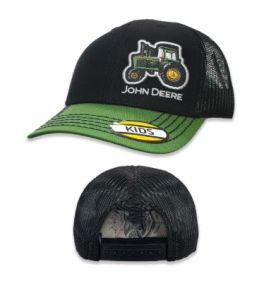 MC53084650GR - Casquette maille noire et verte JOHN DEERE pour enfants