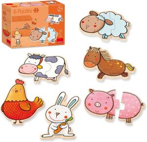 GOA53434 - 6 puzzles Les animaux de la ferme