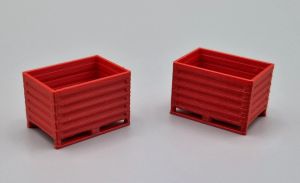 MSM5470/03 - 2 Bacs à matériel fermé Rouge - L.24 x l.16 x H.16 mm