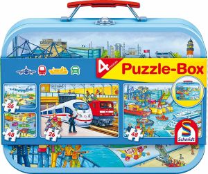 SCM56508 - 4 Puzzles 26 et 48 Pièces Moyens de transport