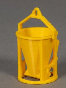 MSM5802/01 - Benne à béton ronde – Jaune - L.26.3 x l.27.6 x H.42.3 mm
