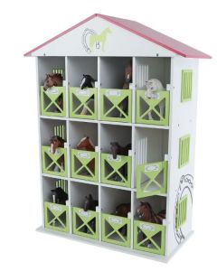 KID610308 - Écurie avec 12 boxes - 19 x 41 x 53 cm - sans animaux