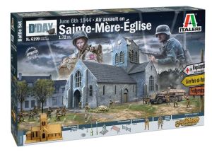 ITA6199 - Coffret de Bastaille - Bataille de Normandie Sainte-Mére-Eglise 6 Juin 1944 à assembler et à peindre