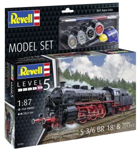 REV62168 - MODEL SET - Locomotive Express S3/6 BR 18 avec Tender à assembler avec peinture
