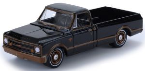 GREEN63080-D - CHEVROLET C10 1972 Noir de la série CALIFORNIA LOWRIDERS sous blister