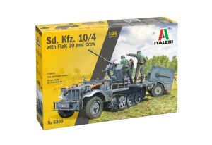 ITA6395 - Véhicule militaire Sd.kfz  10/4 avec Flak 30 et équipage à assembler et à peindre