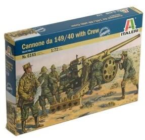 Seconde Guerre mondiale: canon italien de 149/40 avec équipage à assembler et à peindre