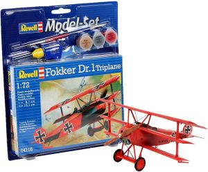 REV64116 - Model set Fokker DR.1 Triplane avec peinture à assembler