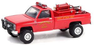 CHEVROLET C20 Custom deluxe 1986 avec équipements d'incendie FIRE & RESCUE sous blister