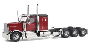 DCM71145 - PETERBILT Model 589 avec couchette et essieu tridem rouge