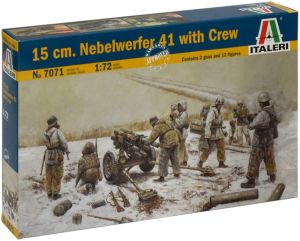 Canon 15 cm. Nebelwerfer 41 avec équipage à assembler et à peindre