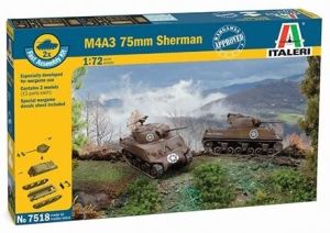 ITA7518 - 2 Chars M4 A3 75mm Sherman à assembler et à peindre