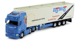 SCANIA S Highline 6x4 avec remorque à fond mouvant DOMIG