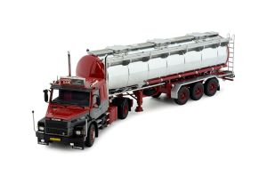 TEK82525 - SCANIA T142 4x2 avec remorque citerne 3 essieux SVEND DAHL