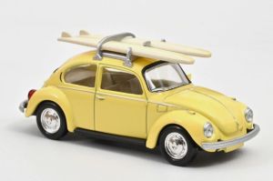 NOREV841007 - VOLKSWAGEN Coccinelle 1303 1973 Jaune Pastel avec Surf - Jet-car