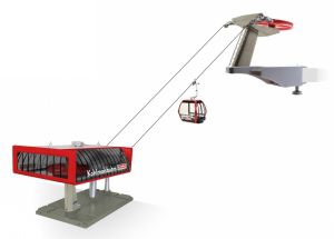 JC84388 - Remontée mécanique avec télécabine rouge et noir - KOHLMAISB