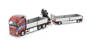 TEK86950 - VOLVO FH04 Globetrotter 6x2 porteur avec grue de déchargement et remorque SIDLER