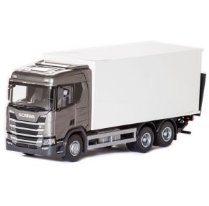 EMEK89603 - SCANIA CR 6x4 gris métallique avec caisse et hayon