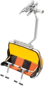 JC87150 - Télésiège 4 Personnes Noir et orange Bulle orange