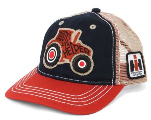 A3487-GV-TOD - Casquette enfant Noir et rouge INTERNATIONAL dos en maille beige