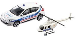 RENAULT Megane police avec hélicoptère (hélicoptère échelle aléatoire)