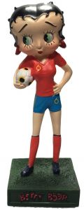 Figurine Betty Boop footballeuse équipe d' Espagne H13 cm