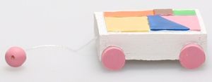 Cube miniature à roulette pour maison de poupée dimensions longeur 3,5 cm largeur 3 cm