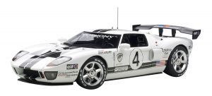 1:18 Diecast ￼Ford GT ホワイト ミニカー Miniature FORD GT LM Race Car spec II N°4 (2005) 