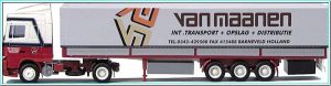 DAF XF95 SSC 4x2 Avec remorque bachée 3 Essieux "VAN MAANEN" Ech:1/87