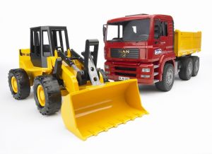 BRU2752 - MAN TGA 6x4 benne avec chargeur Ech1/16