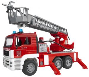 BRU2771 - MAN 6x4 pompiers avec grande échelle Ech:1/16
