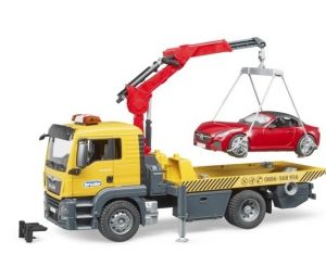 MAN TGS de dépannage avec voiture
