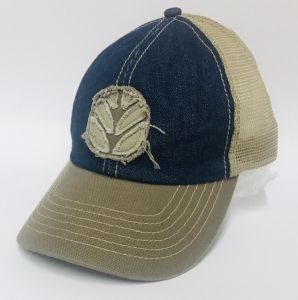 Casquette en maille NEW HOLLAND Beige et Jean