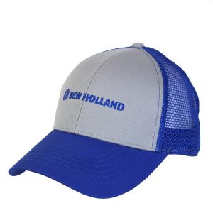Casquette NEW HOLLAND grise et Bleue en Maille