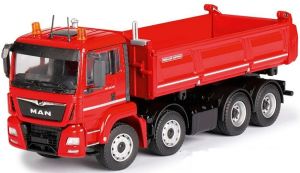 Camion MAN 8x4 Benne Guibout Matériaux – Conrad échelle 1/50 – Bleu (occasion)