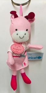 Porte-clés UNICEF - Vache rose