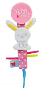 DC3424LAPIN - Attache-sucette Vanille/fraise - Lapin