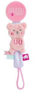 Attache-sucette Vanille/fraise - Ours