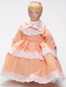 DELP104 - Enfant fille pour maison de poupée hauteur 9 cm